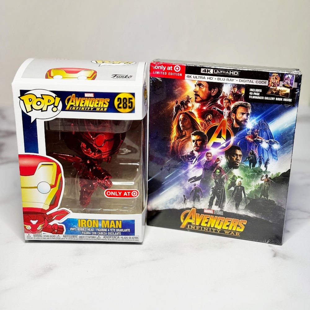 2018 Funko Pop! Vinyl Figure Marvel #285 Iron Man Red Chrome Target Exclusive